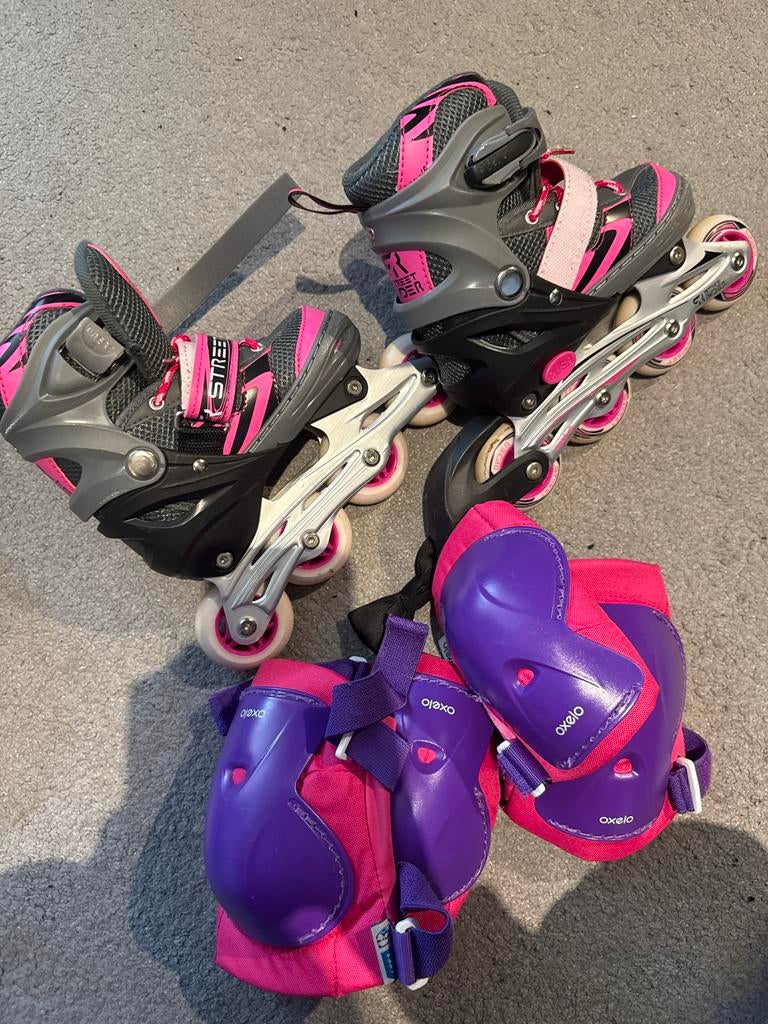 Skeelers met beschermers, maat 29-33, Overige merken, Kinderen, Ophalen of Verzenden, Inline skates 4 wielen