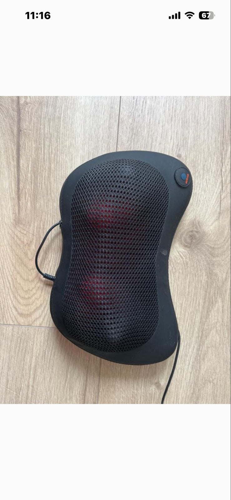 Shiatsu Massagekussen met Warmtefunctie, Ophalen of Verzenden, Zo goed als nieuw, Massagestoel of Kussen
