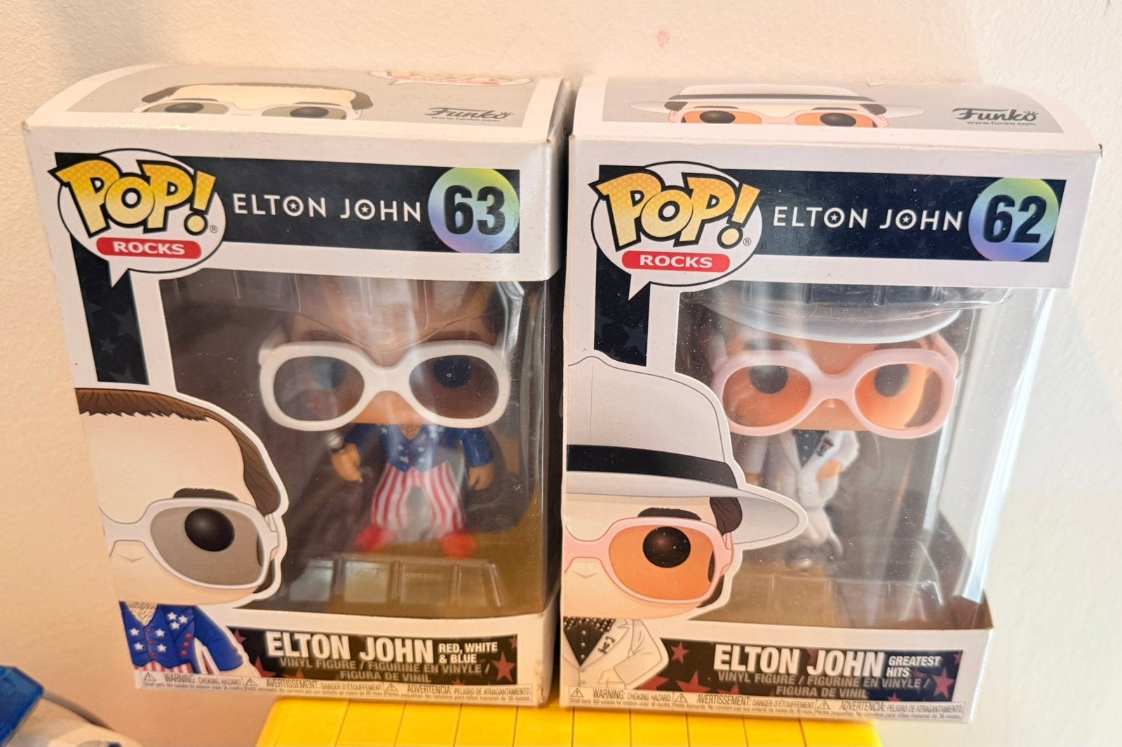 Funko Pop! Elton John Rocks #62 & #63 - Set van 2, Verzamelen, Poppetjes en Figuurtjes, Nieuw, Ophalen of Verzenden