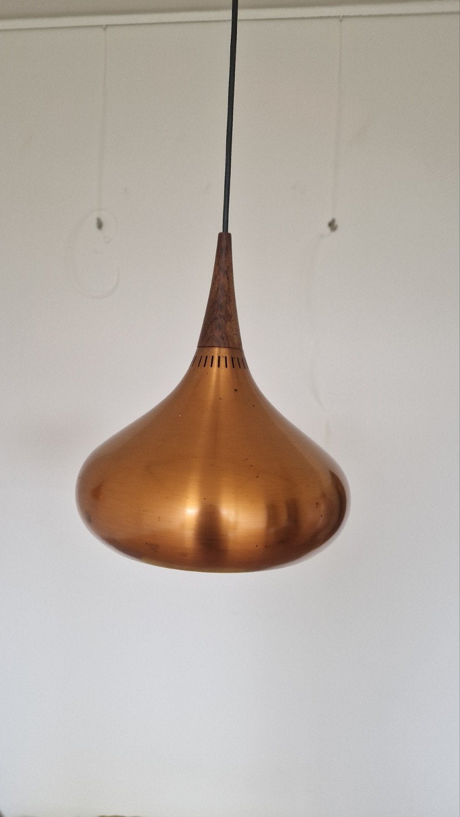 Mid-century Fritz Hansen Orient hanglamp P1 by Jo Hammerborg, Ophalen of Verzenden, Lamp, Metaal