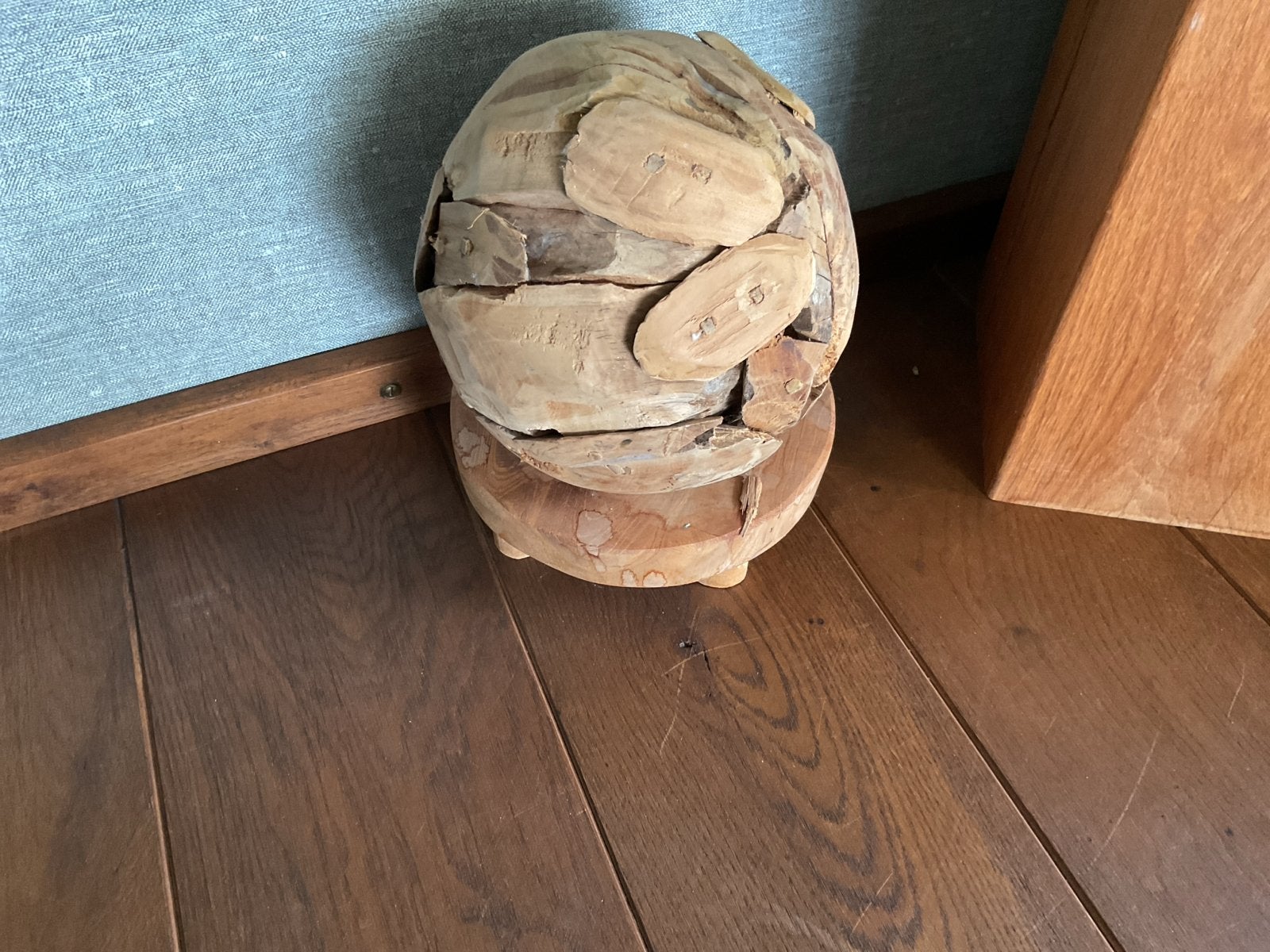 Decoratieve houten bol, Ophalen of Verzenden