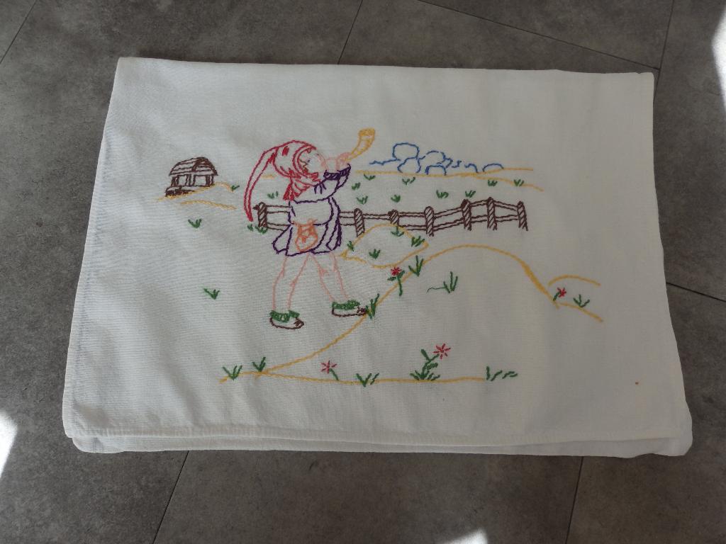 Geborduurde Nostalgische Pyamazak Pyama zak, Antiek en Kunst, Ophalen of Verzenden