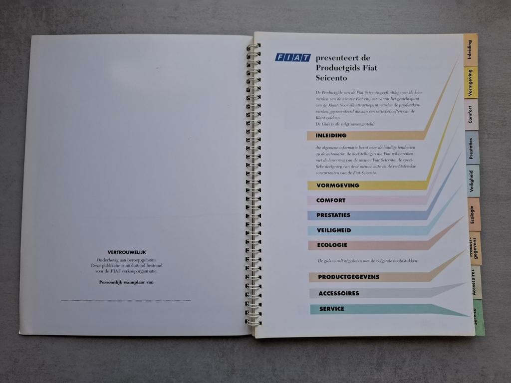 Fiat Seicento Productgids - 1998, Ophalen of Verzenden, Zo goed als nieuw, Overige merken