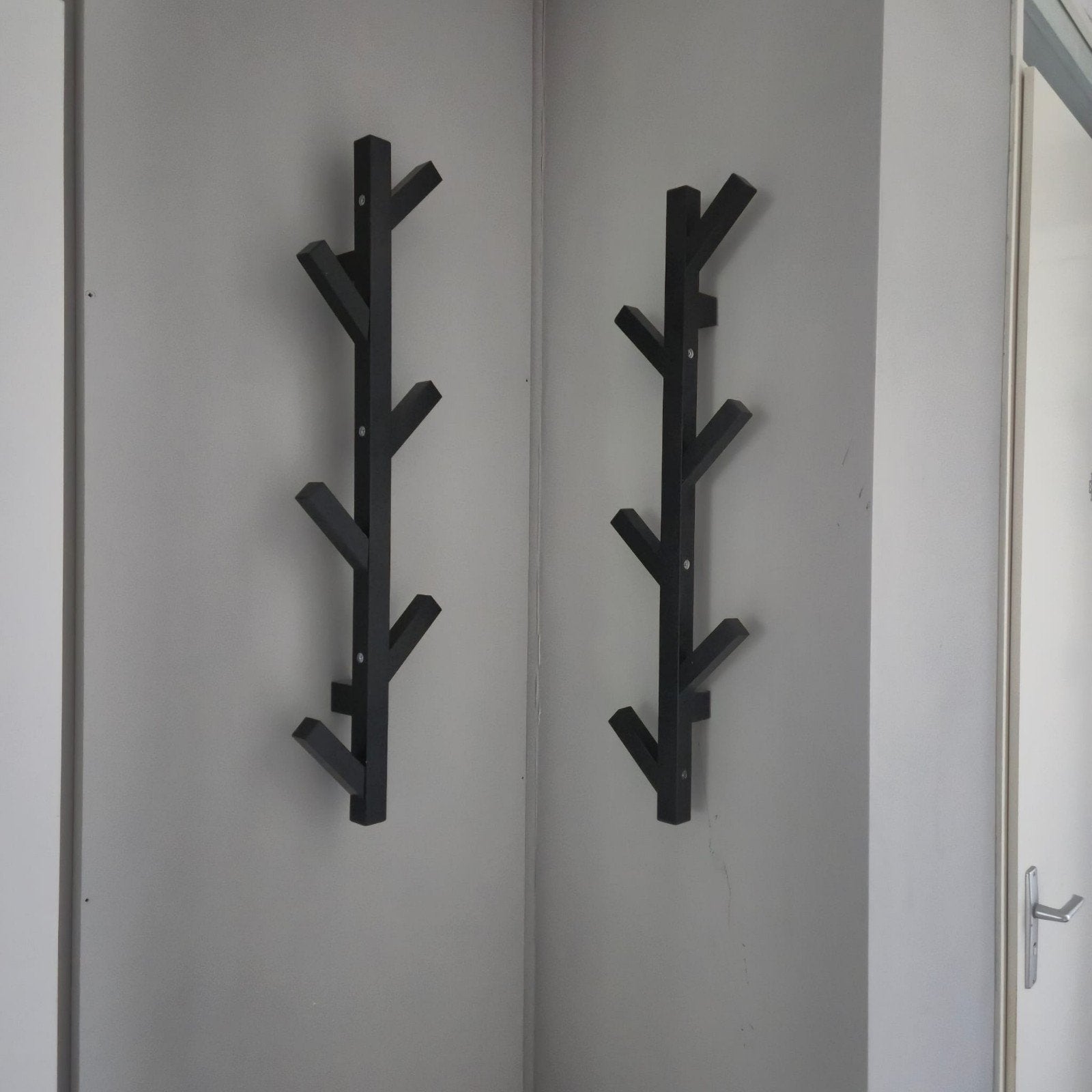 IKEA TJUSIG Wandkapstok - Zwart, 78 cm, Gebruikt, Minder dan 100 cm, Hout, Ophalen