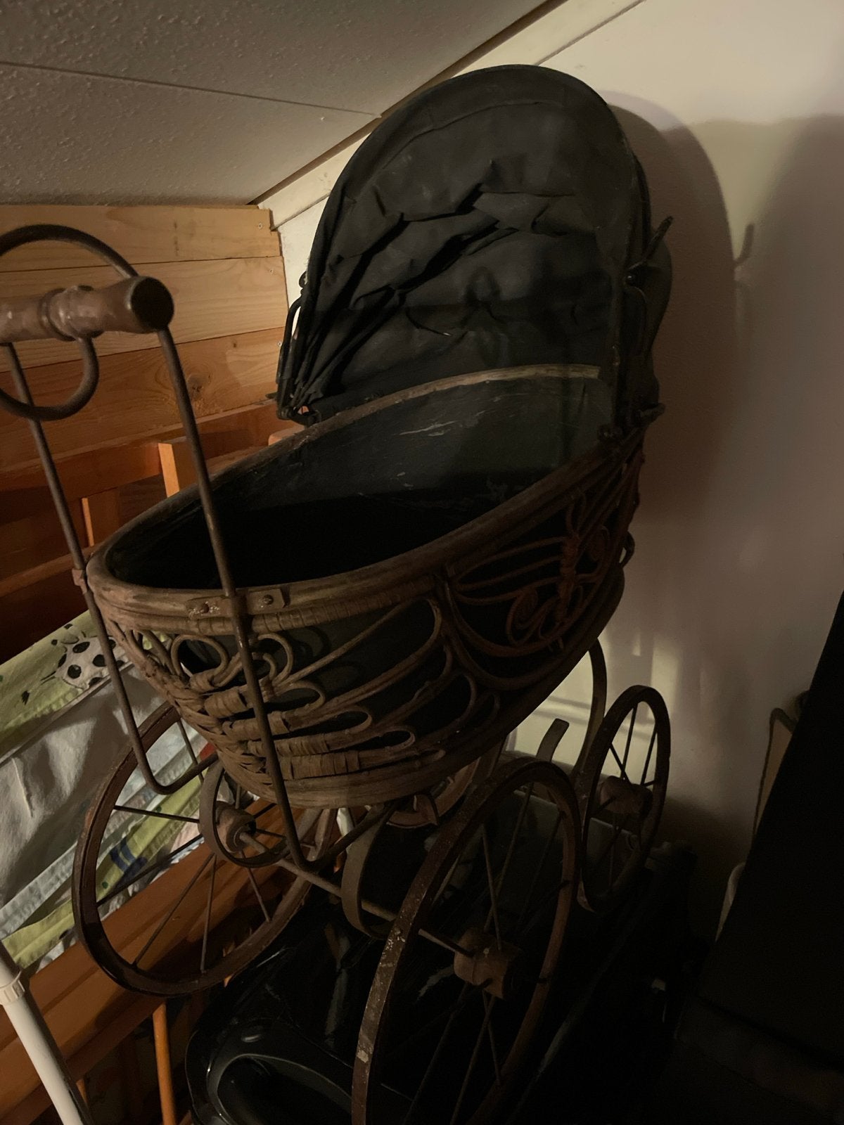Antieke kinderwagen - Wiel gerepareerd, Ophalen, Gebruikt, Kinderwagen, Overige merken