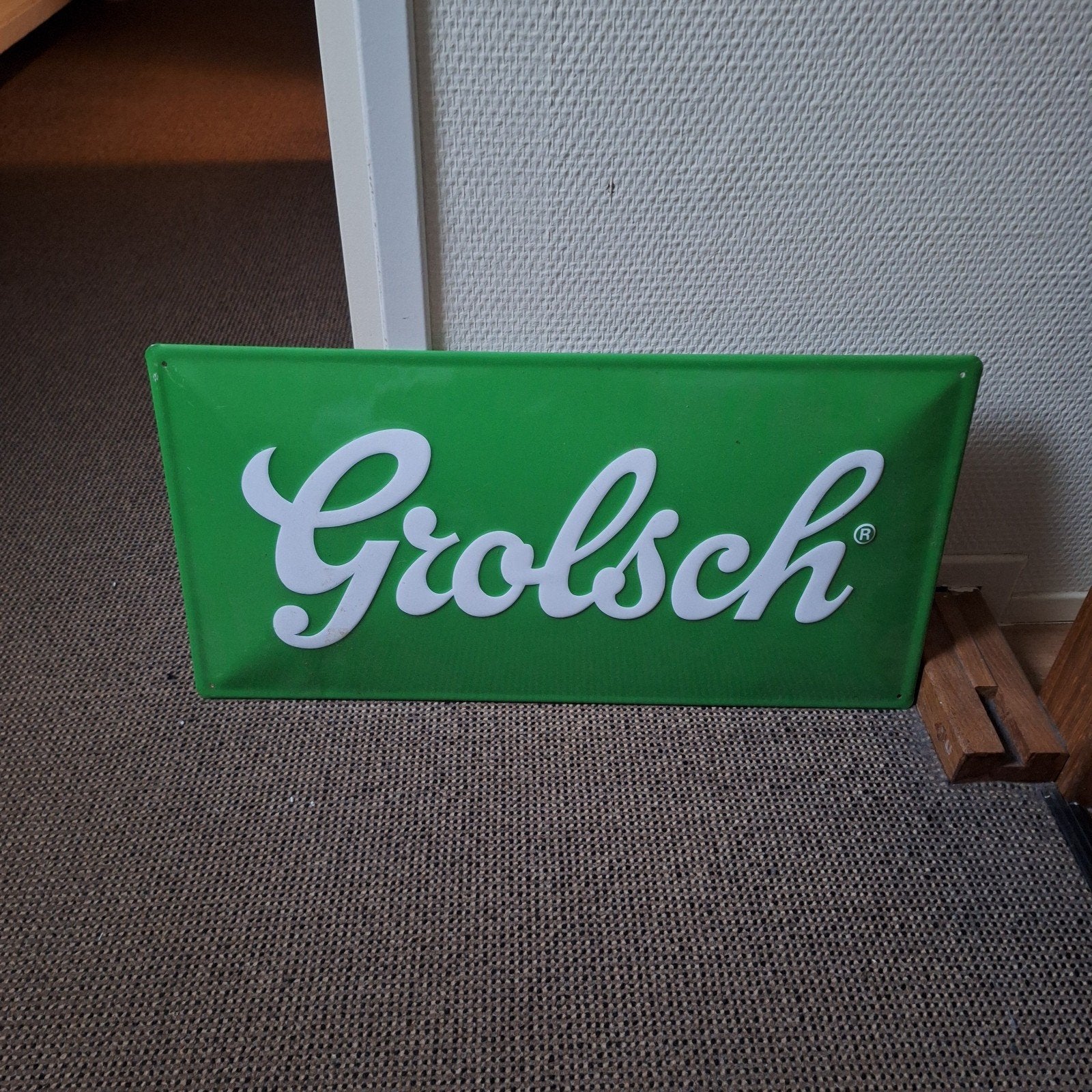 Grolsch bord, Verzamelen, Ophalen of Verzenden, Gebruikt, Reclamebord, Plaat of Schild, Grolsch