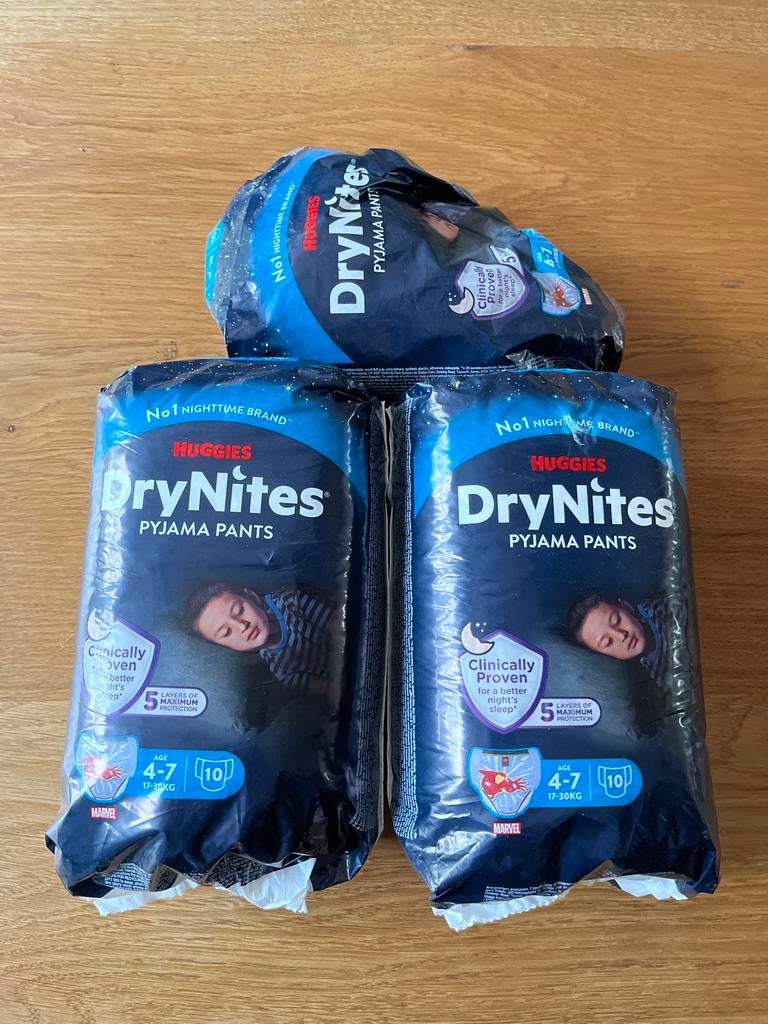 Huggies DryNites Pyjama Pants 4-7 jaar (2 pakken), Ophalen of Verzenden, Nieuw, Jongetje of Meisje