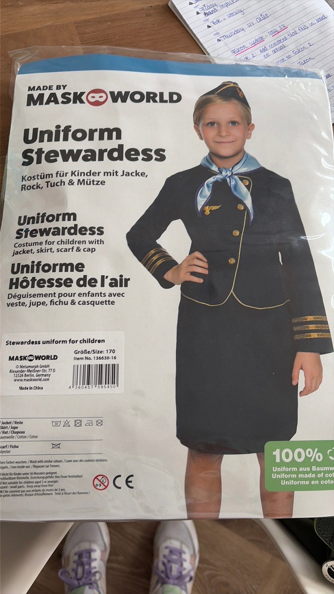 Stewardess Kostuum _ maat 170 - Nieuw!, Ophalen of Verzenden, Nieuw, Overige maten, Kleding