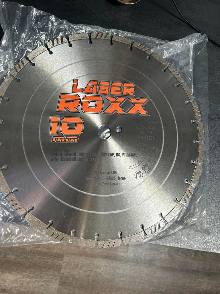 Diamantblad 400mm universeel asgat 25.4 stihl Husqvarna, 70 mm of meer, Kettingzaag, Ophalen of Verzenden, Zo goed als nieuw