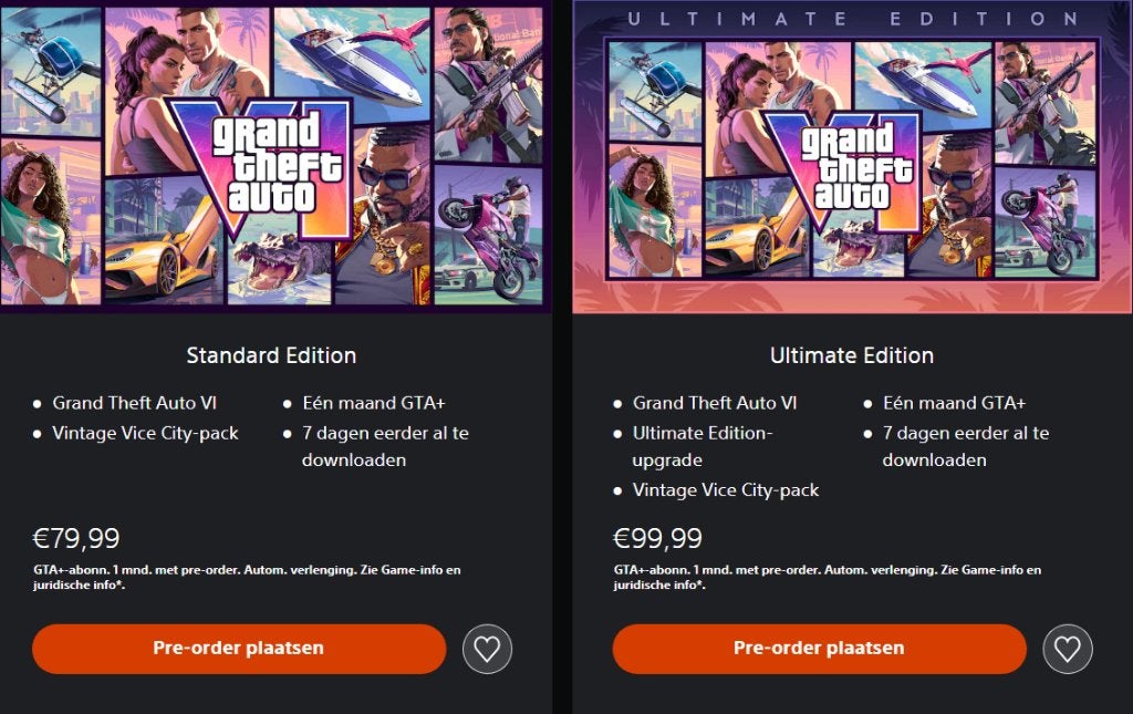 Grand Theft Auto VI Ultimate – €90,- i.p.v. €100,- GTA 6, Ophalen of Verzenden, Nieuw, Overige typen, PlayStation 5
