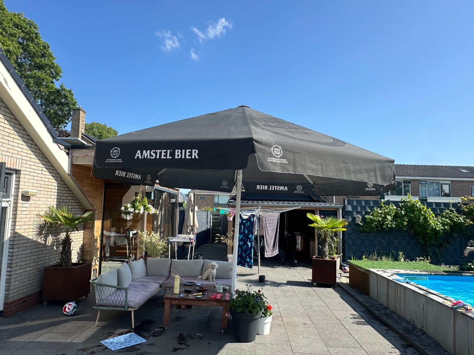 Originele Amstel Bier Horeca Parasol 5 Meter, Ophalen of Verzenden, Stokparasol