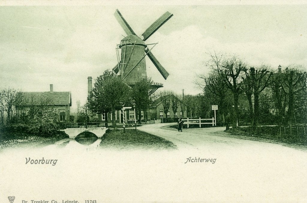 ansichtkaart molen Voorburg, Ophalen of Verzenden, Voor 1920, Ongelopen, Zuid-Holland