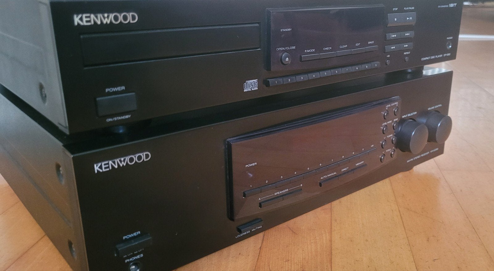 Kenwood versterker receiver + cd-speler, Ophalen of Verzenden, Zo goed als nieuw, Cd-speler, Overige merken