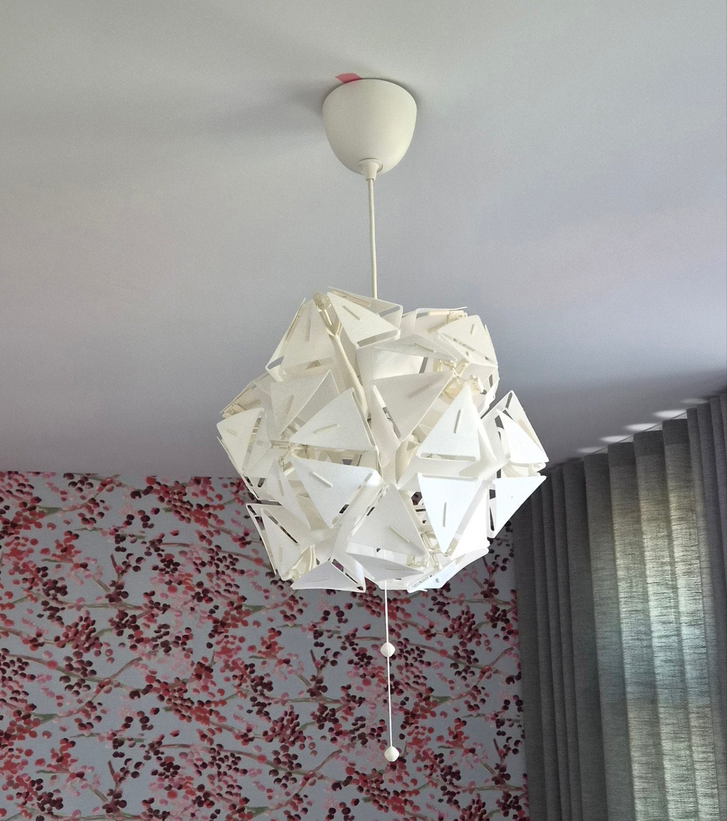 IKEA PS Ramsele Hanglamp - Wit, in goede staat, Ophalen, Zo goed als nieuw, Modern, Scandinavisch, E27 (groot)