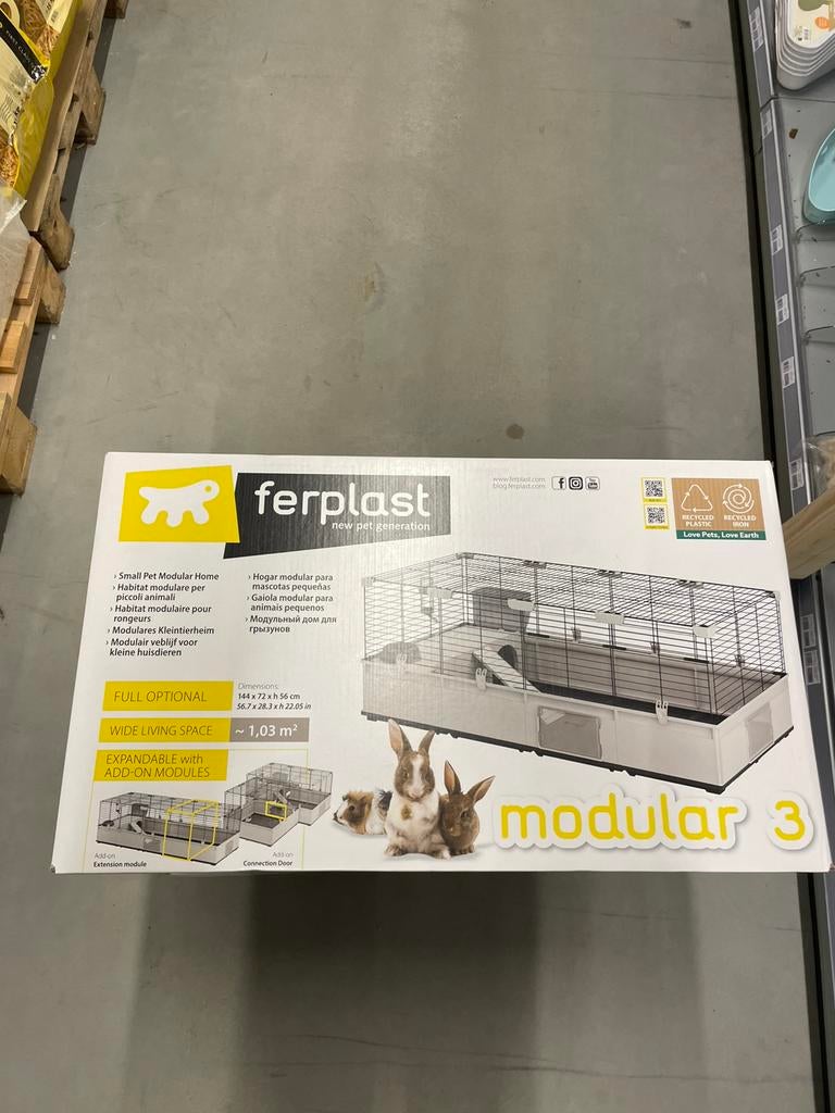 Konijnenkooi modular 3, Dieren en Toebehoren, Ophalen, Nieuw, Kooi