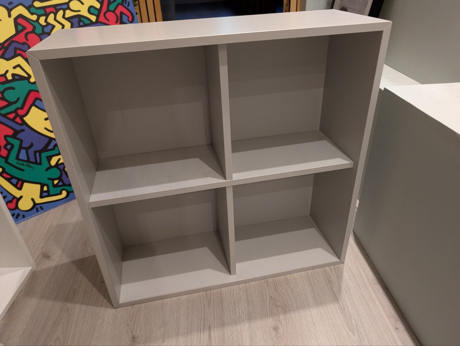 IKEA EKET kast - Grijs opbergmeubel met 4 vakken, Ophalen, 50 tot 100 cm, Zo goed als nieuw, Minder dan 100 cm