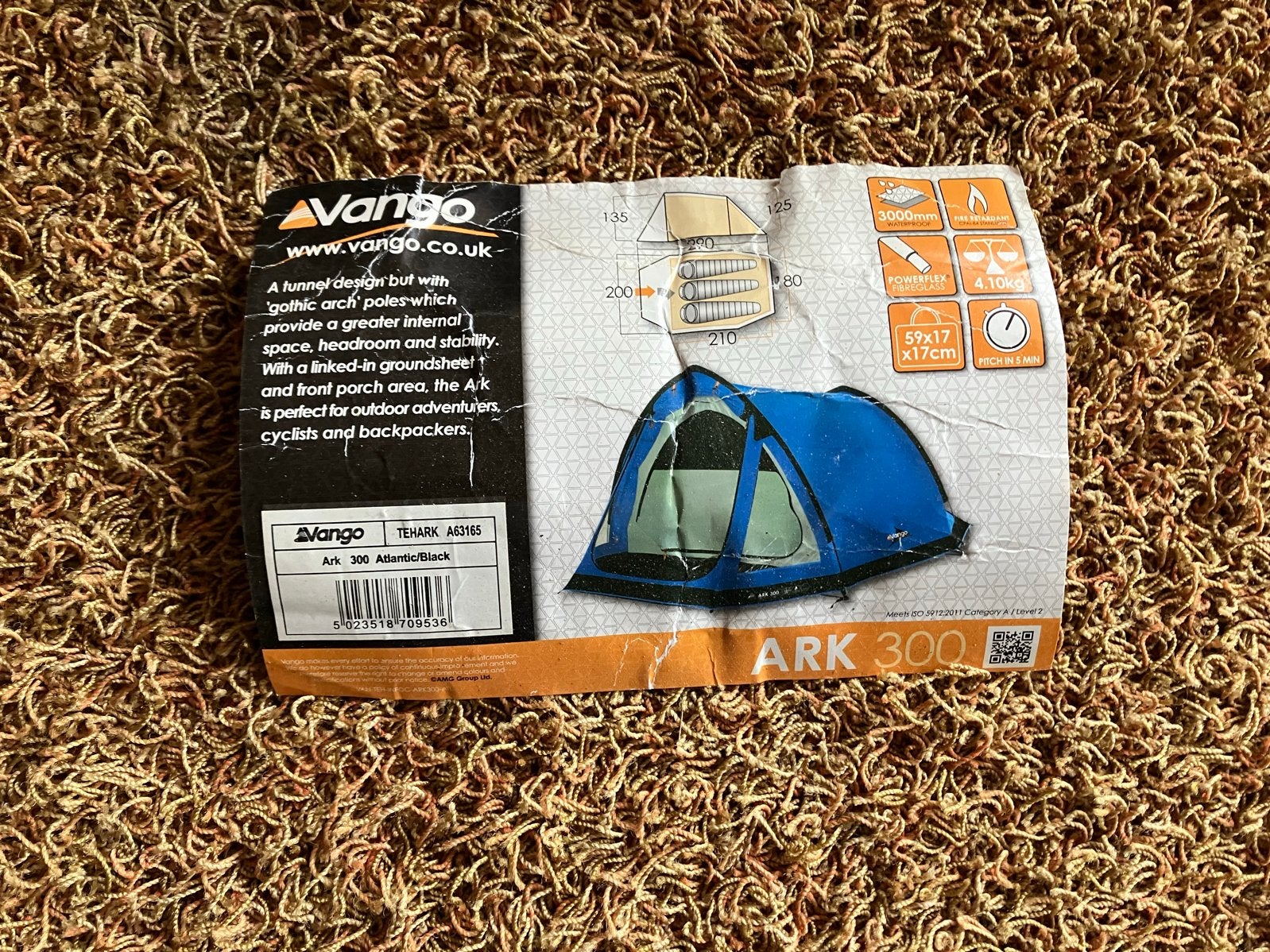 Vango Ark 300 Tent - Ideaal voor kamperen en festivals, Caravans en Kamperen, Ophalen of Verzenden, Gebruikt, Tot en met 3