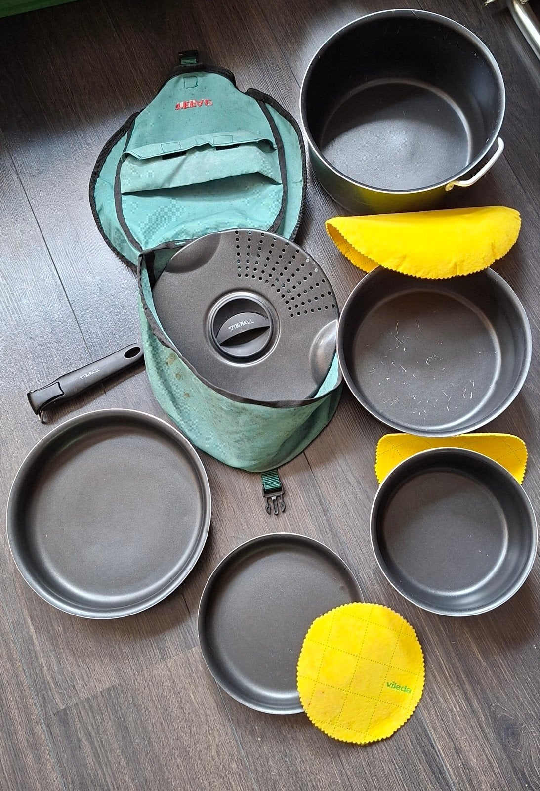Tefal campingset, pannenset., Ophalen of Verzenden, Gebruikt