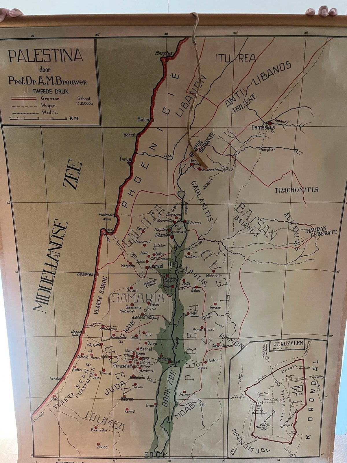 Oude schoolplaten: Palestina en verkeersborden, Ophalen of Verzenden, Overige thema's