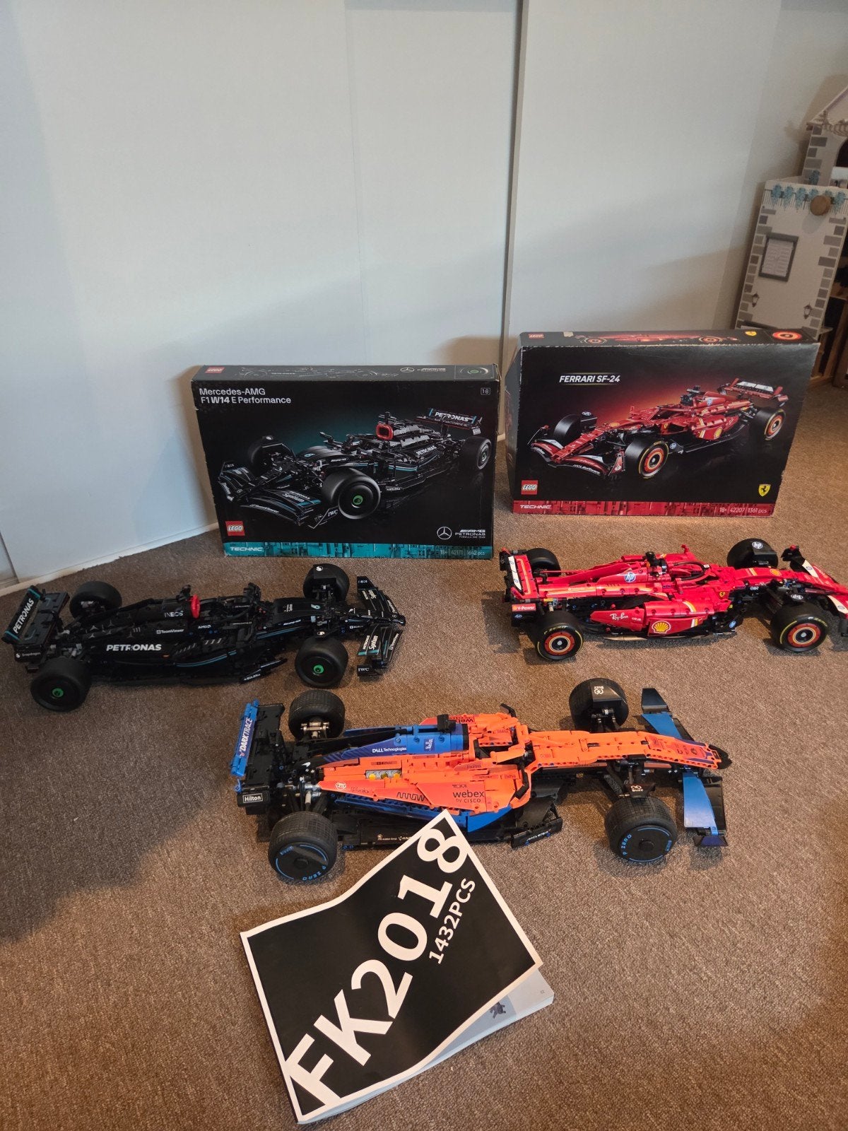 Lego Technic F1 Raceauto's: Mercedes, Ferrari, McLaren, Ophalen of Verzenden, Zo goed als nieuw, Overige merken