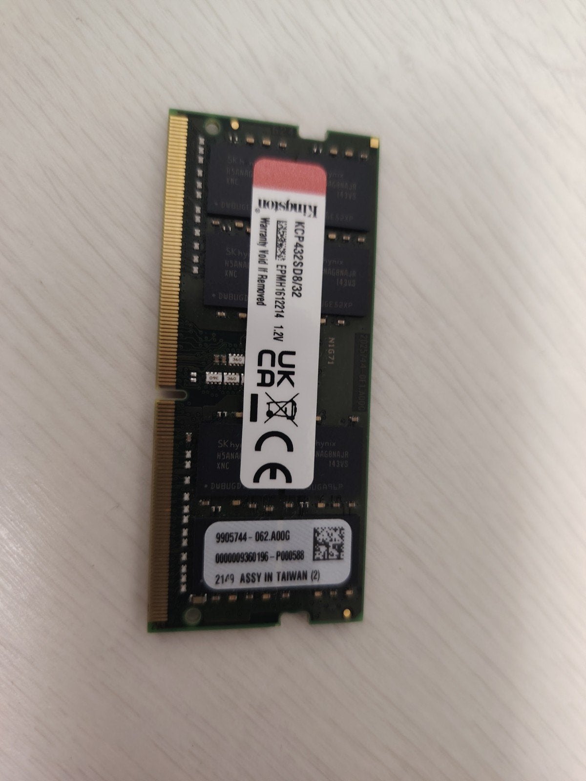 1x32gb ddr4 laptop, Ophalen of Verzenden, DDR4, Laptop, 32 GB