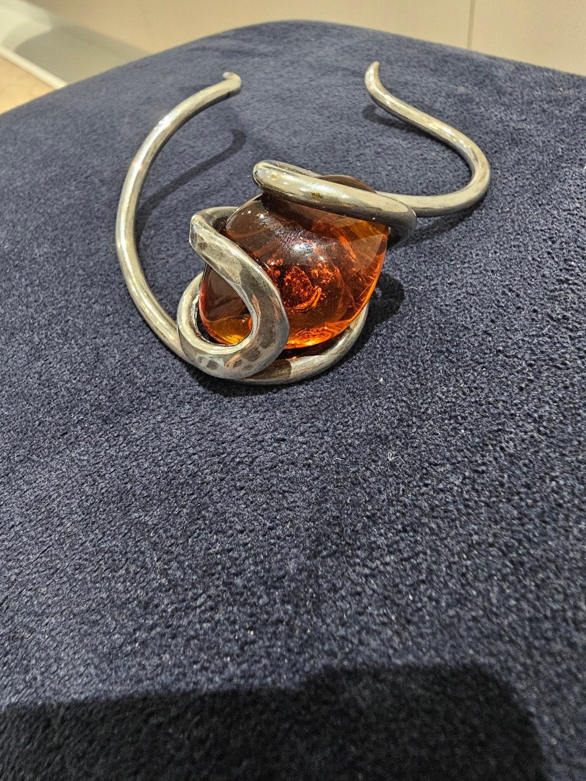 Gunnar Falkenberg  Noorse zilveren armband vintage, Sieraden, Tassen en Uiterlijk, Gebruikt, Ophalen of Verzenden, Met edelsteen