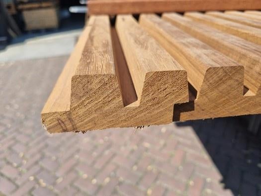 2.14 m2 dubbel rhombus - hardhout - nr: HP319, Tuin en Terras, Palen, Balken en Planken, Ophalen, Planken, Nieuw, Hardhout
