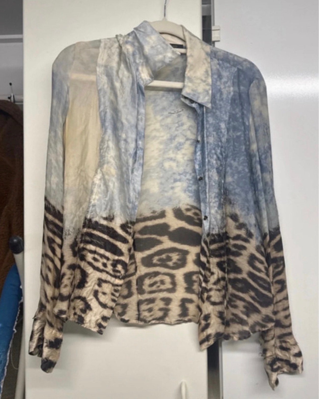 Roberto Cavalli blousje, Kleding | Dames, Blouses en Tunieken, Verzenden, Zo goed als nieuw, Maat 42/44 (L), Meerkleurig
