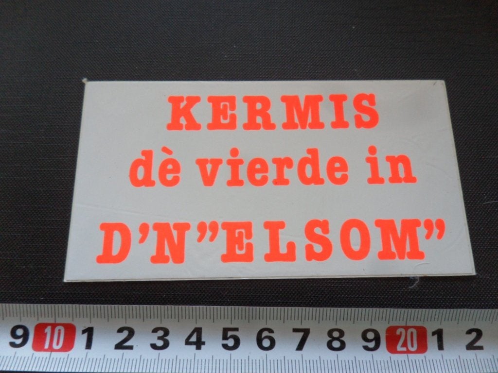 sticker kermis dè vierde in D'N ELSOM - discotheek reusel, Verzamelen, Ophalen of Verzenden, Zo goed als nieuw