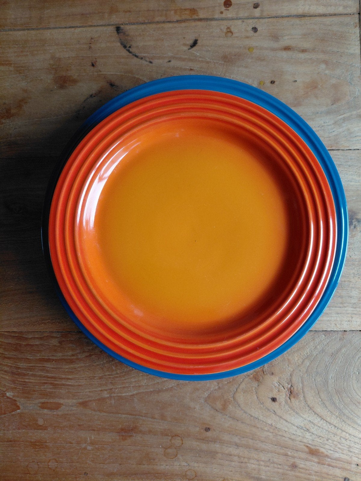 Le Creuset borden 6 stuks diverse maten, Ophalen of Verzenden, Aardewerk, Overige stijlen, Bord(en)