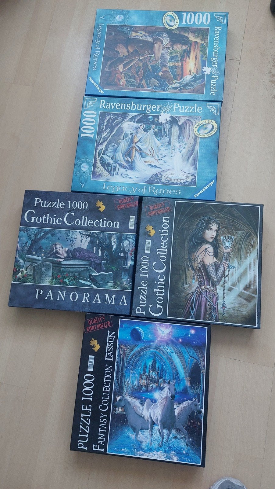 gothic puzzels, Hobby en Vrije tijd, Ophalen of Verzenden, 500 t/m 1500 stukjes, Zo goed als nieuw, Legpuzzel