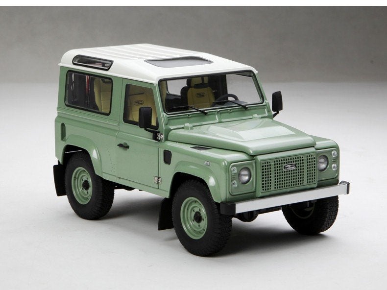 GEZOCHT : Schaalmodel Land Rover Defender Heritage Edition, Ophalen, Zo goed als nieuw, Kyosho