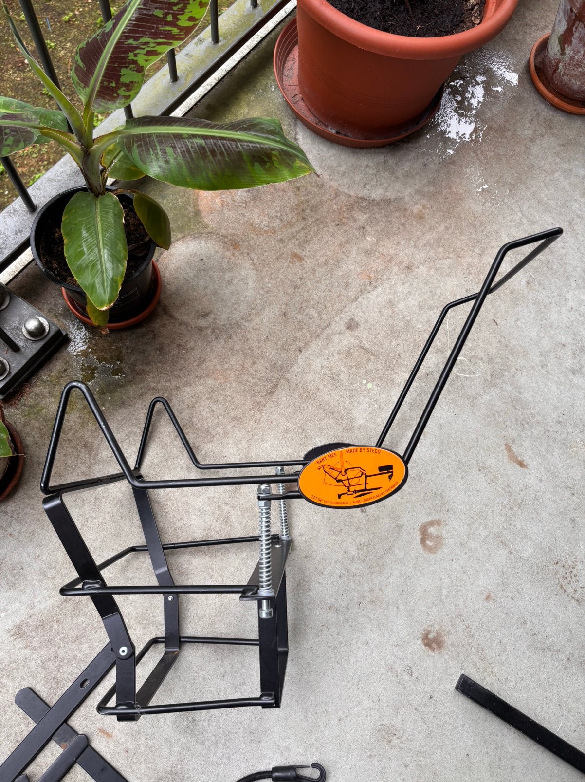 Steco baby mee maxi cosi drager voor (bak)fiets, Ophalen, Gebruikt