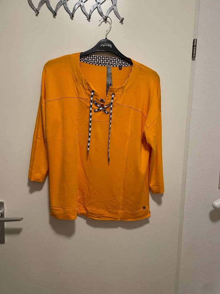 T-shirt Poools lange mouw maat 42 mango, Kleding | Dames, Maat 42/44 (L), Oranje, Ophalen of Verzenden, Zo goed als nieuw