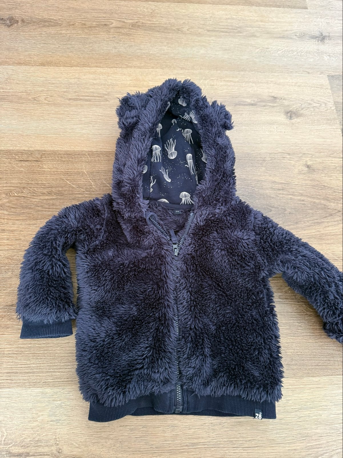 Z8 Donkerblauwe teddy jas maat 74, Ophalen of Verzenden, Zo goed als nieuw, Jongetje of Meisje, Jasje