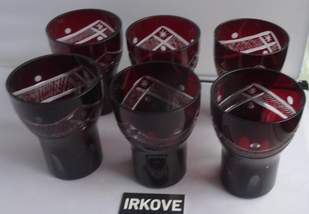 BOHEEMSE LIMONADE / WATER GLAZEN * 6 Stuks *, Verzenden, Zo goed als nieuw, Frisdrankglas