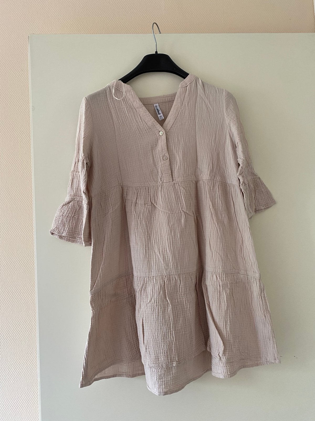 Wafel tuniek, Ophalen of Verzenden, Zo goed als nieuw, Maat 38/40 (M), Beige