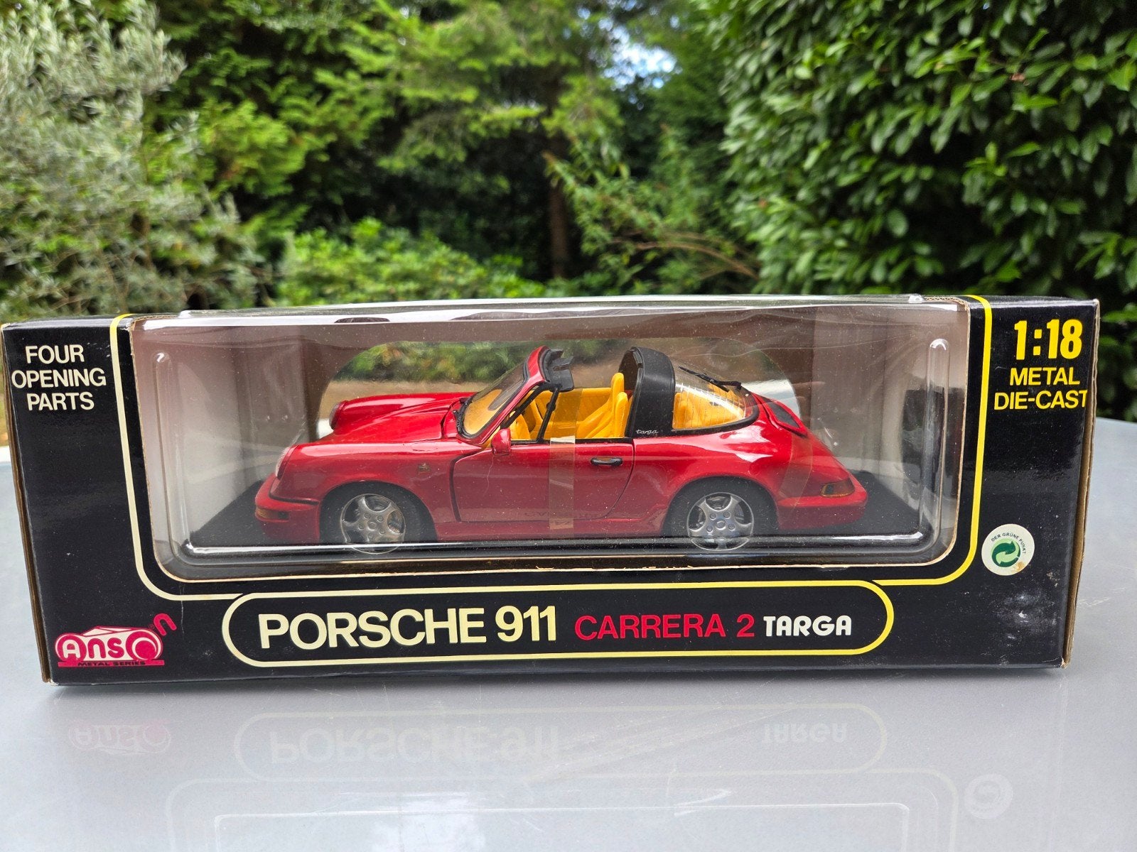 1:18 Anson Porsche 911 Carrera 2 Targa modelauto, Ophalen of Verzenden, Zo goed als nieuw, Auto, Anson