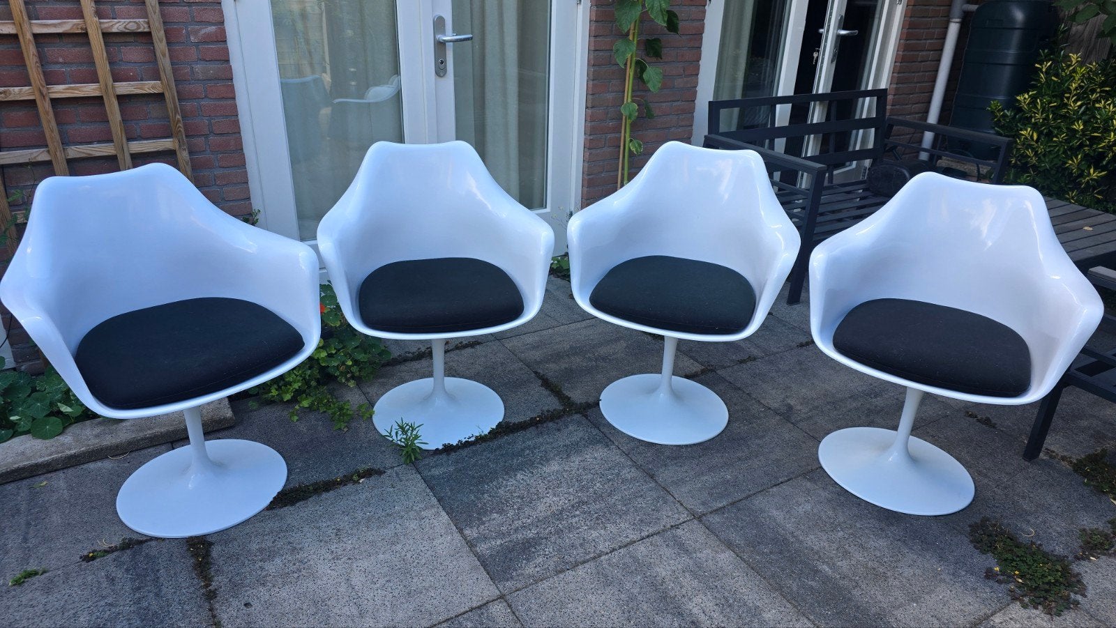 Eetkamerstoelen, Ophalen, Kunststof, Gebruikt, Wit