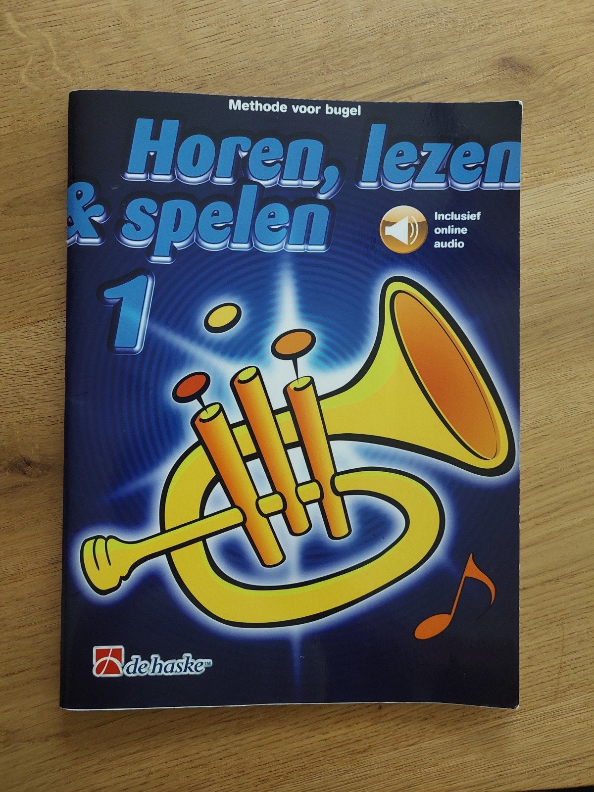 Horen, lezen & spelen 1 - Methode voor bugel, Ophalen of Verzenden, Zo goed als nieuw, Koperblazer