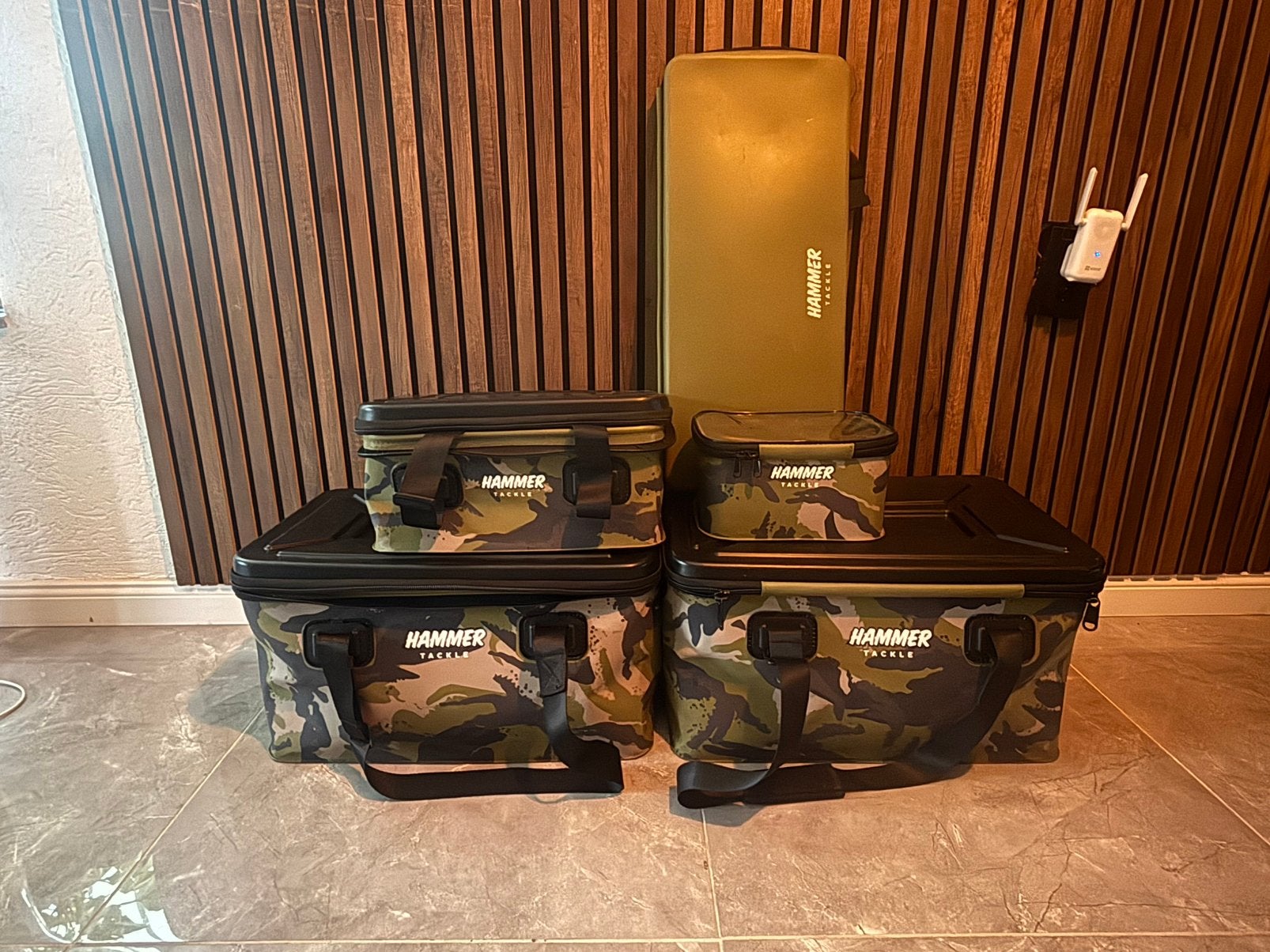 Hammer tackle tassen set met rubberboot bank kussen!, Watersport en Boten, Ophalen of Verzenden, Zo goed als nieuw