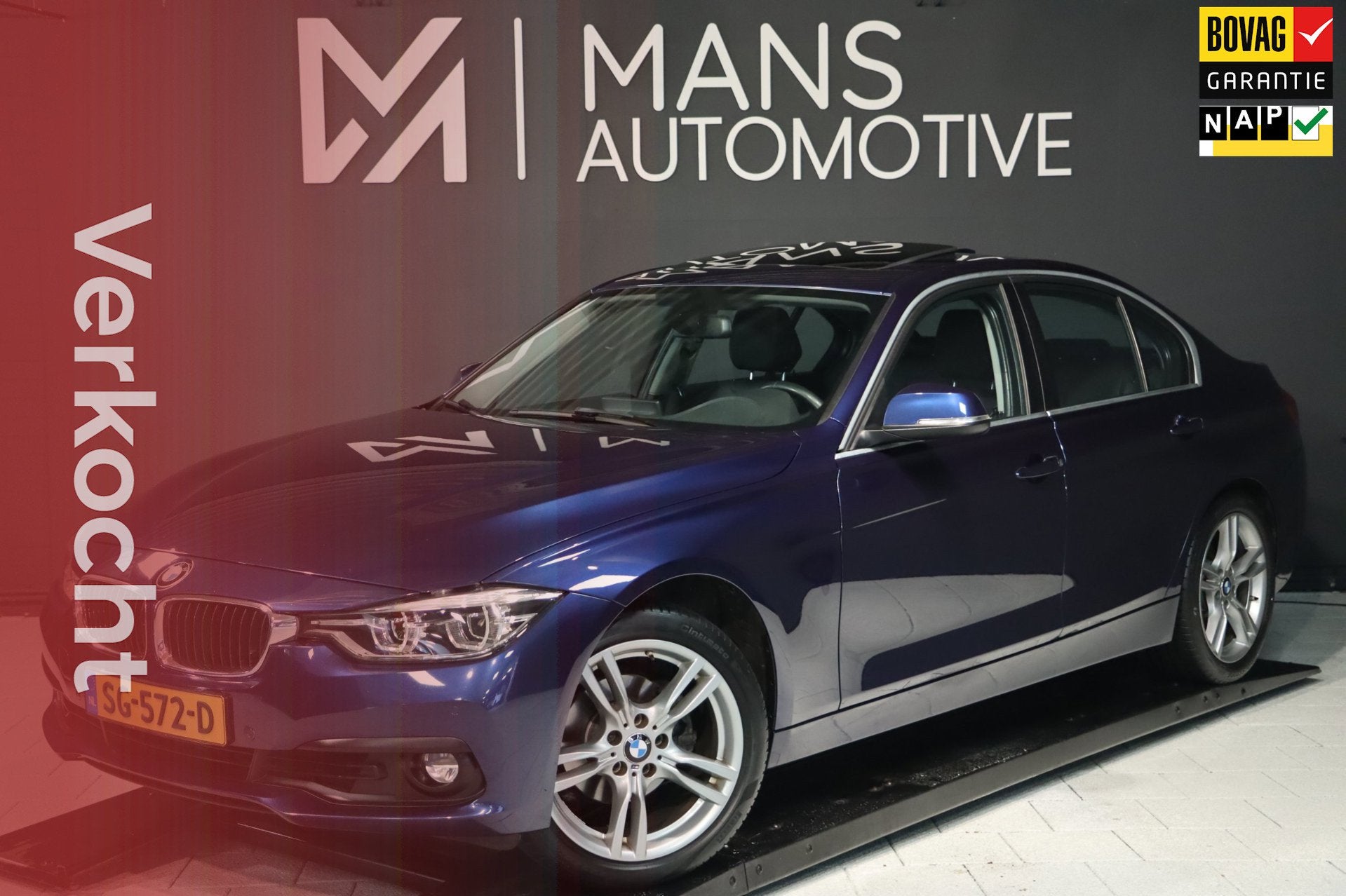 BMW 3-serie 318i High Executive / SCHUIFDAK / LEDER / CARPLA, Auto's, Automaat, Dealer onderhouden, Gebruikt, Euro 6