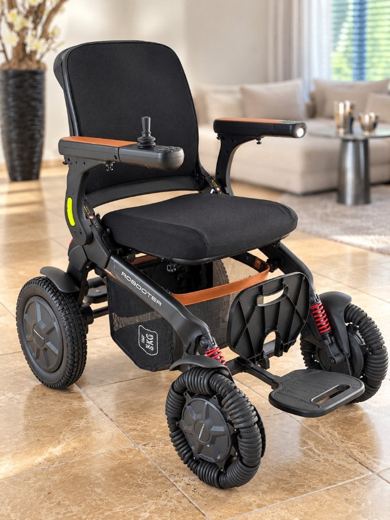 Robooter E60 PRO - Elektrische rolstoel - 2 accu's, Ophalen, Inklapbaar, Zo goed als nieuw, Elektrische rolstoel