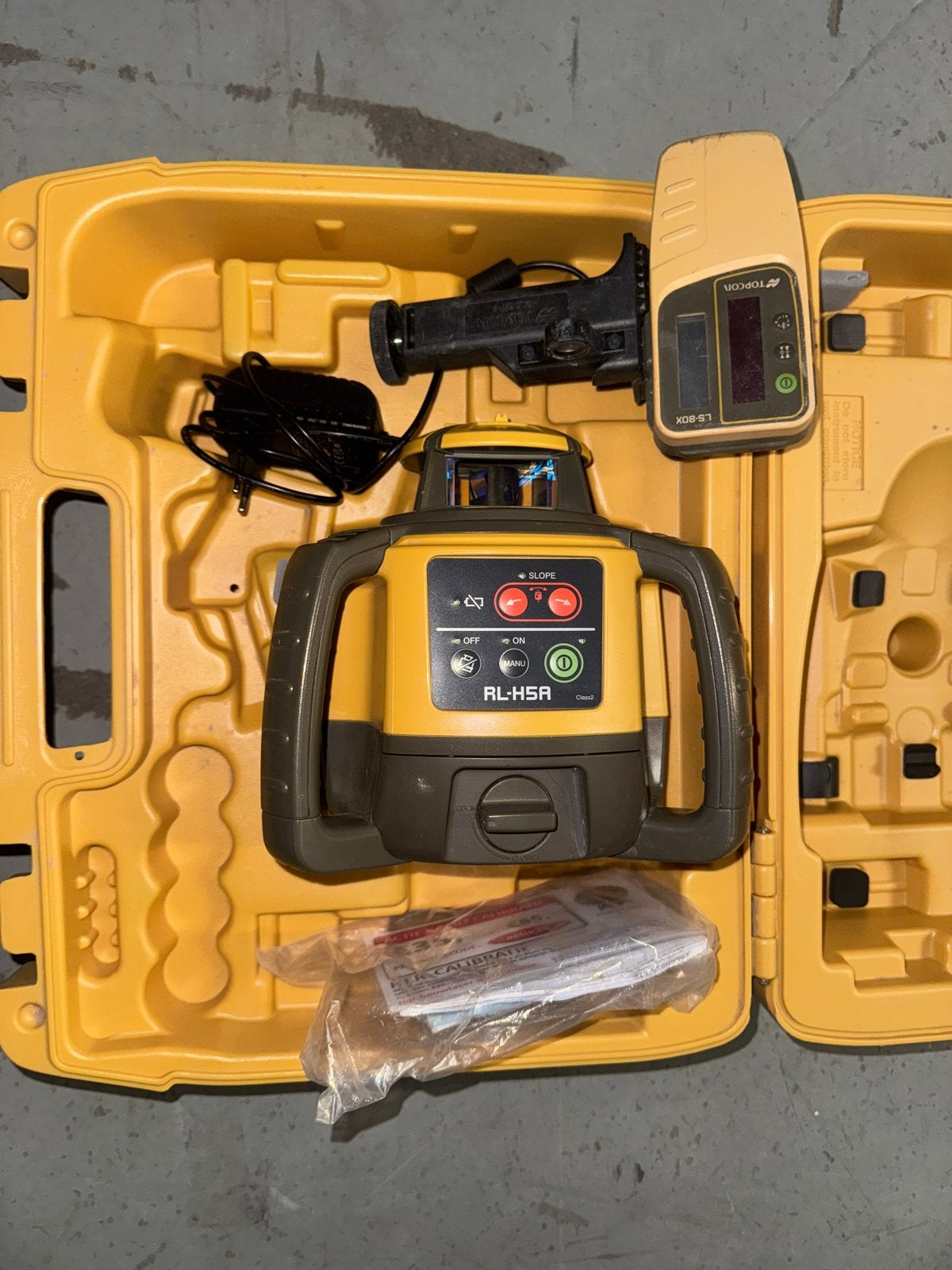 Topcon RL-H5A Roterende Laser Waterpas met Ontvanger, Ophalen of Verzenden, Gebruikt, Licht