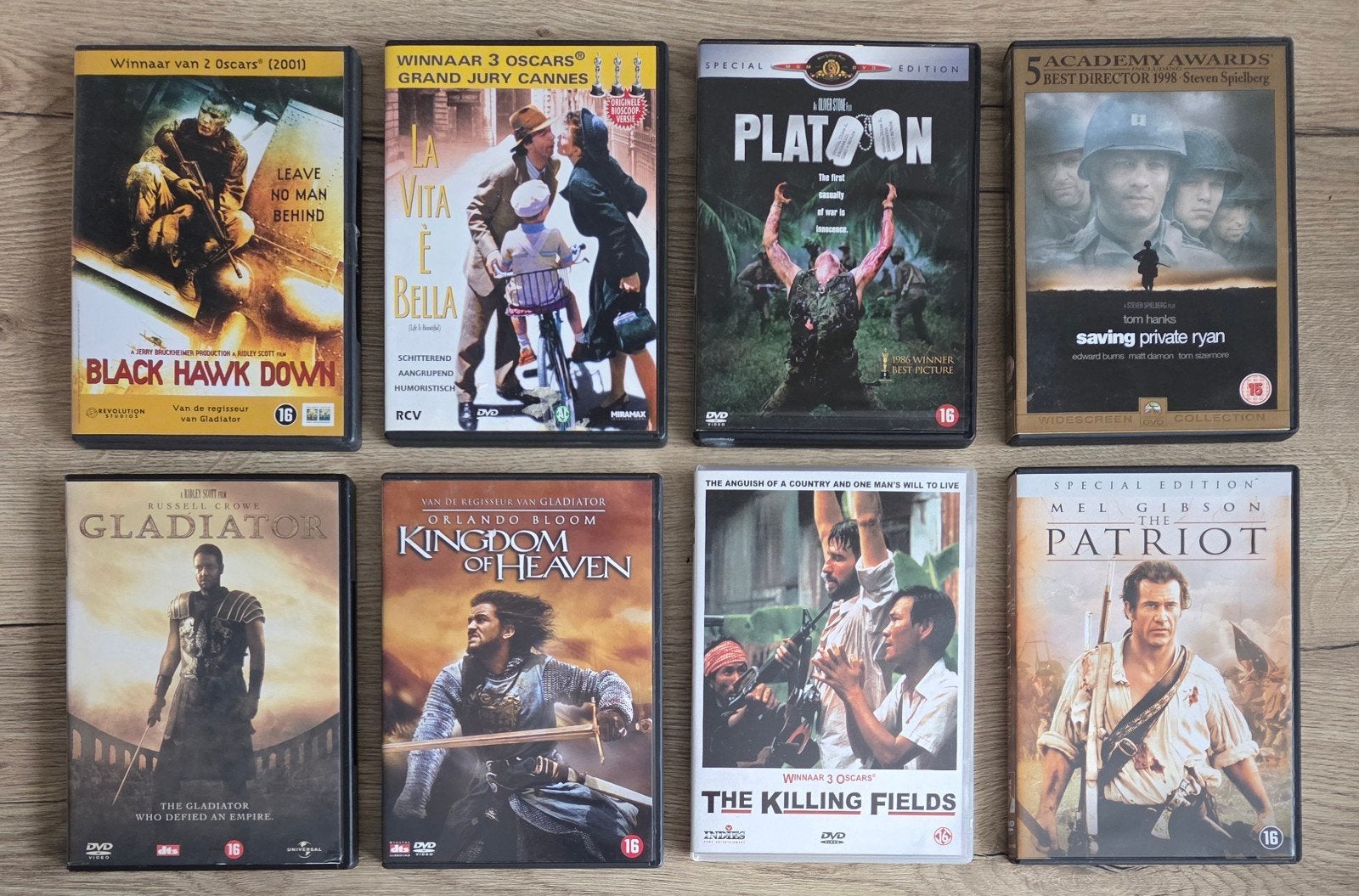 collectie oorlogfilms, o.a. Saving Private Ryan, Vanaf 16 jaar, Ophalen of Verzenden, Zo goed als nieuw, Oorlog