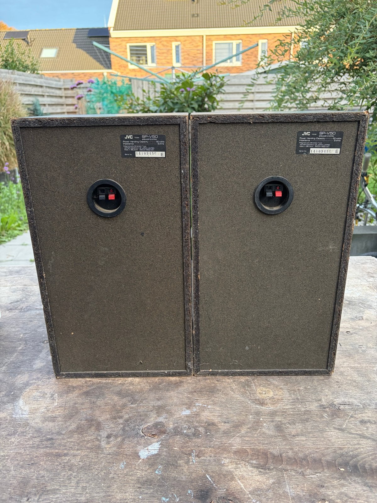 JVC SP-V50 Boekenplank Luidsprekers - 80 Watt, Audio, Tv en Foto, Gebruikt, JVC, Ophalen of Verzenden, 60 tot 120 watt