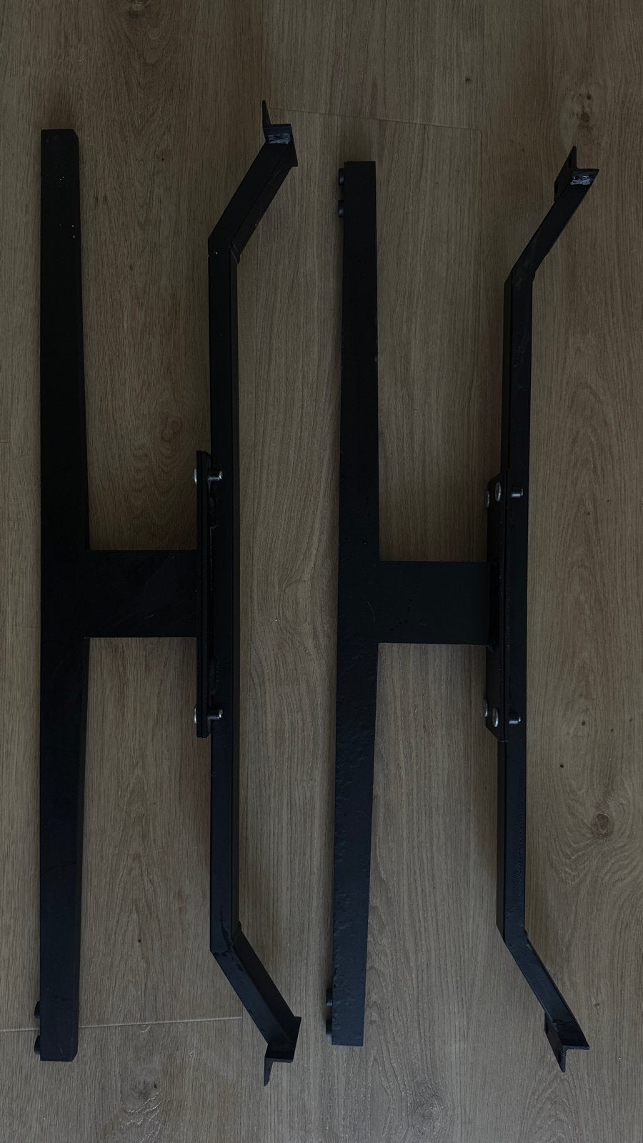 2x Zwarte Montel traffic Slee Poot Sledepoot voor Bank, Ophalen of Verzenden, Gebruikt, 75 tot 100 cm, Metaal