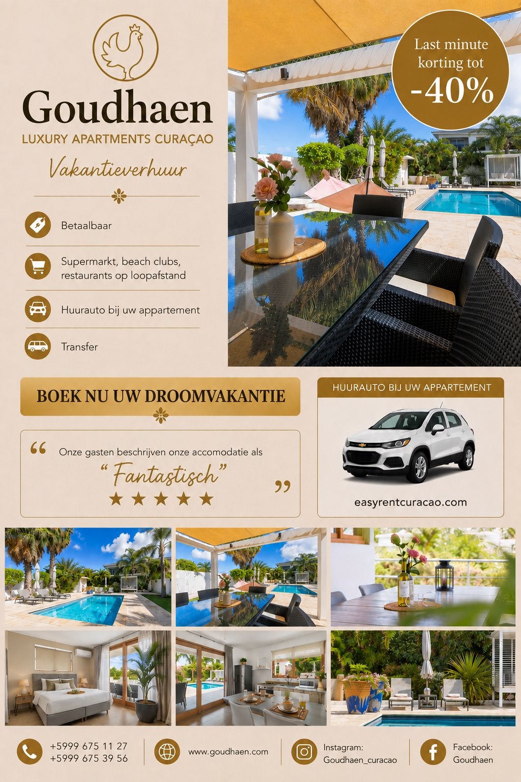 Nazomeren op Curaçao?, Vakantie, Vakantiehuizen | Nederlandse Antillen, Curaçao, Appartement, Wasmachine, Overige