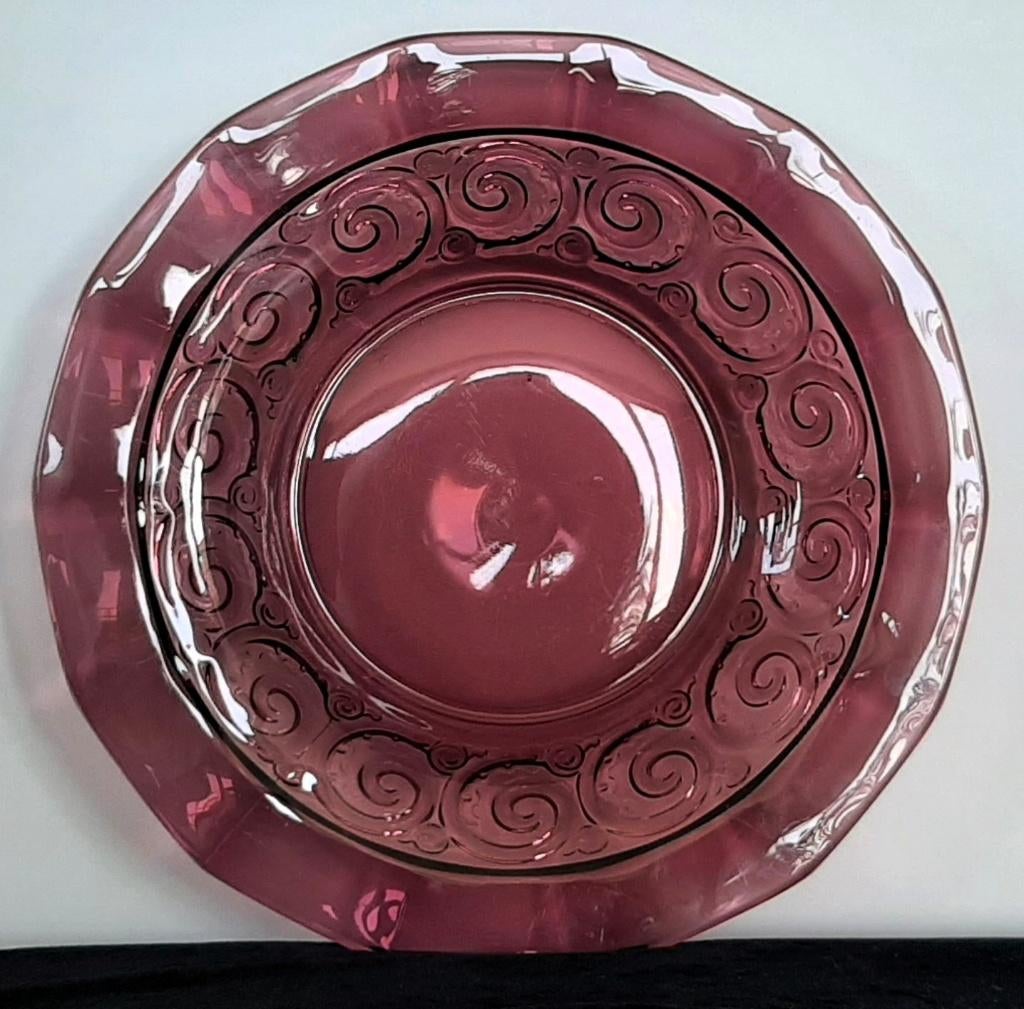 VSL Belgique Luxval / zeer grote art deco schotel  met kom, Antiek en Kunst, Ophalen of Verzenden