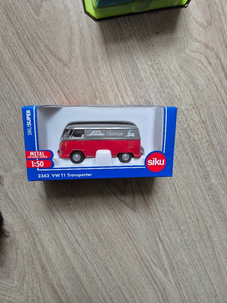 siku vw volkswagen bus 2362 1:50 ( linde service ), Hobby en Vrije tijd, Modelauto's | 1:50, Ophalen of Verzenden, Nieuw, Auto